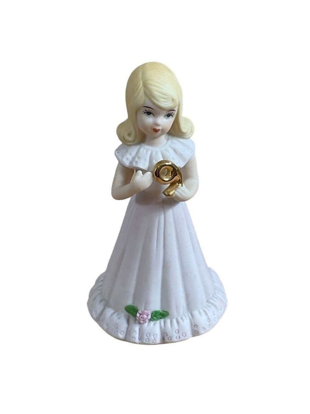 #9 Birthday Topper 1981 Enesco Growing Up Birthday Girl Age 9 Porcelain Figurine